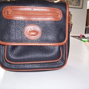 Dooney & Bourke Vintage All Weather Leather Corssbody Bag Black and Tan